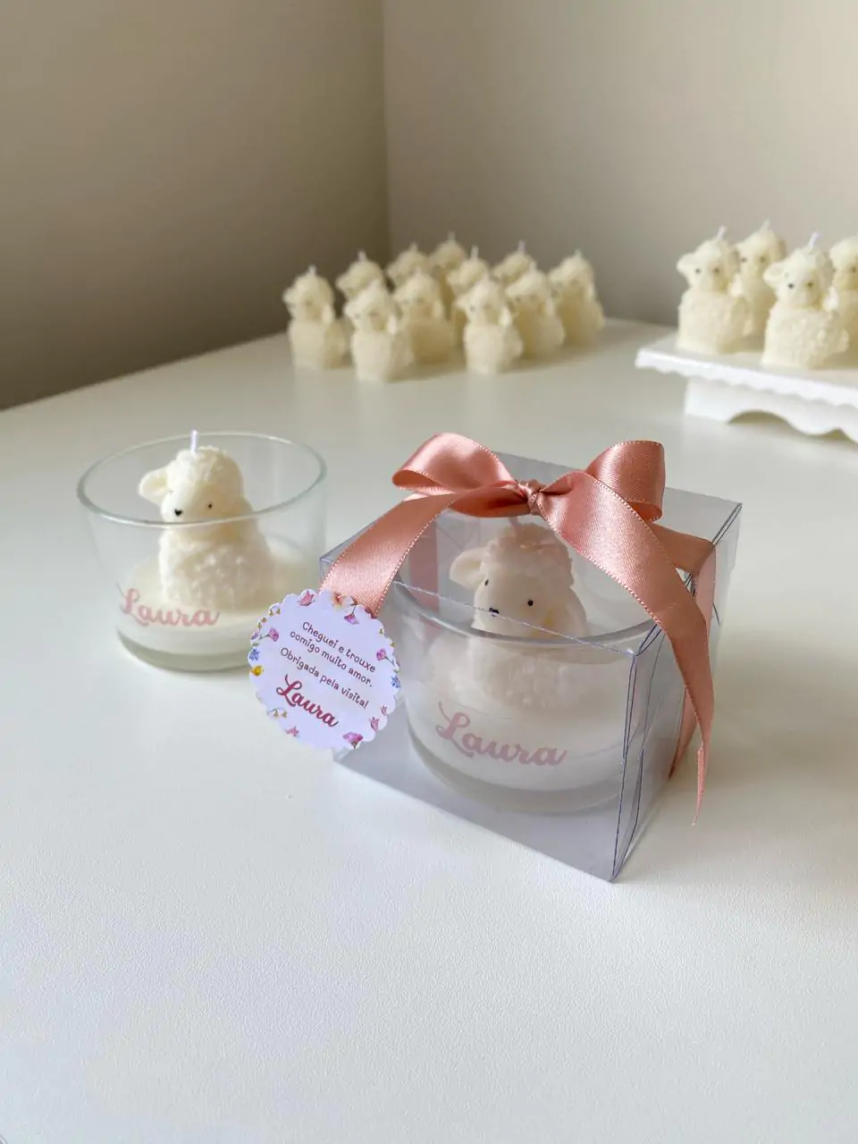 Ovelhinha no copo (vela com cheirinho de bebê)