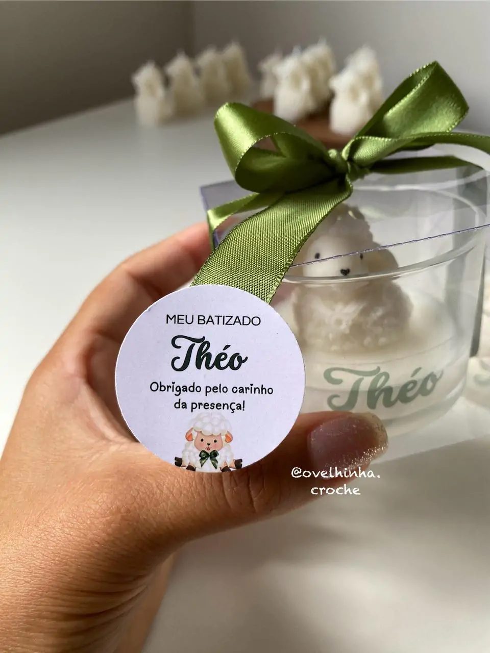 Ovelhinha no copo (vela com cheirinho de bebê) - Imagem 5