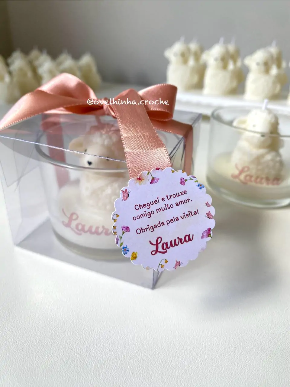 Ovelhinha no copo (vela com cheirinho de bebê) - Imagem 3